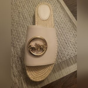 Coach,  sandals, size 9, real leather,  creamy color. new